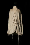 Mutedance 25 Spring/Summer Silk V-Neck Lace-Up Top MD-MD25SS44-BEIGE MD25SS45